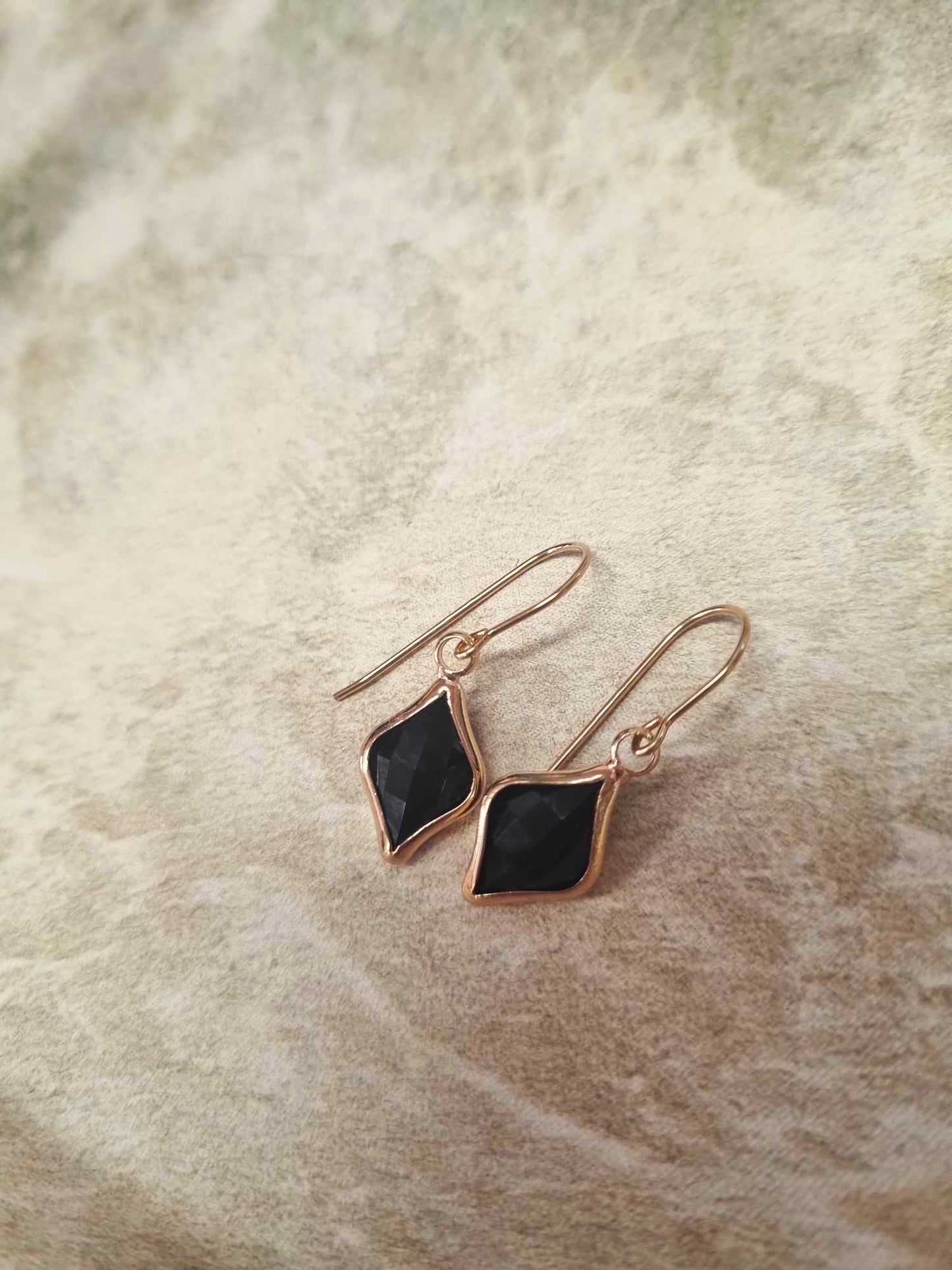 TWIGG JEWELLERY Audrey Diamond Drop Earrings Black