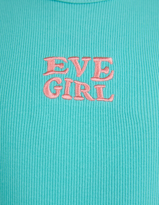 EVE GIRL Aths Rib Tank Teal 8-14 years