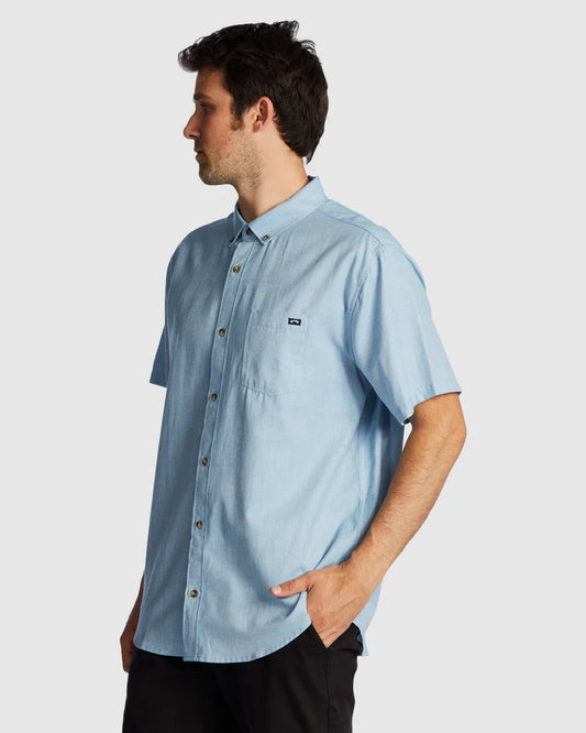 Billabong All Day Short Sleeve Shirt Powder Blue