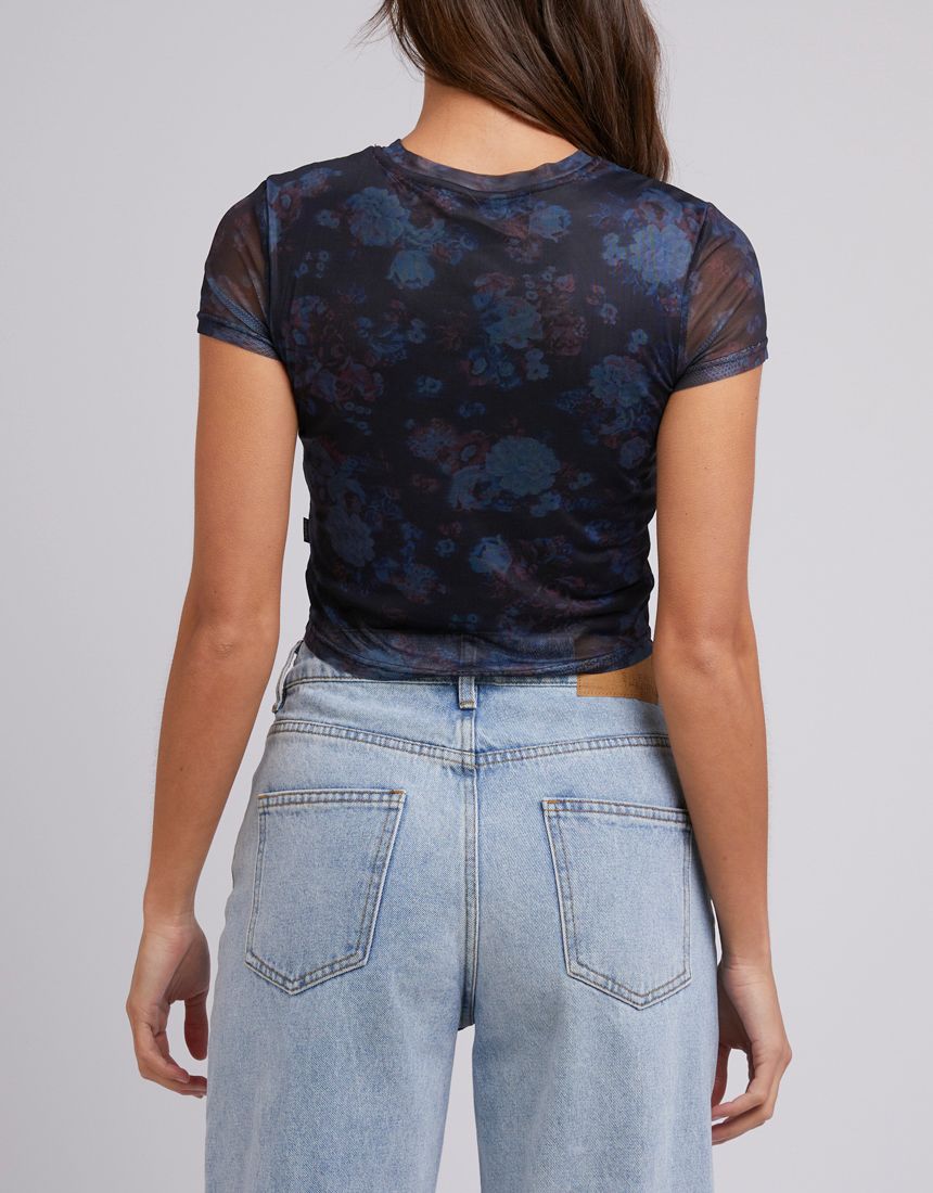Silent Theory Ayda Top Blue Floral Print