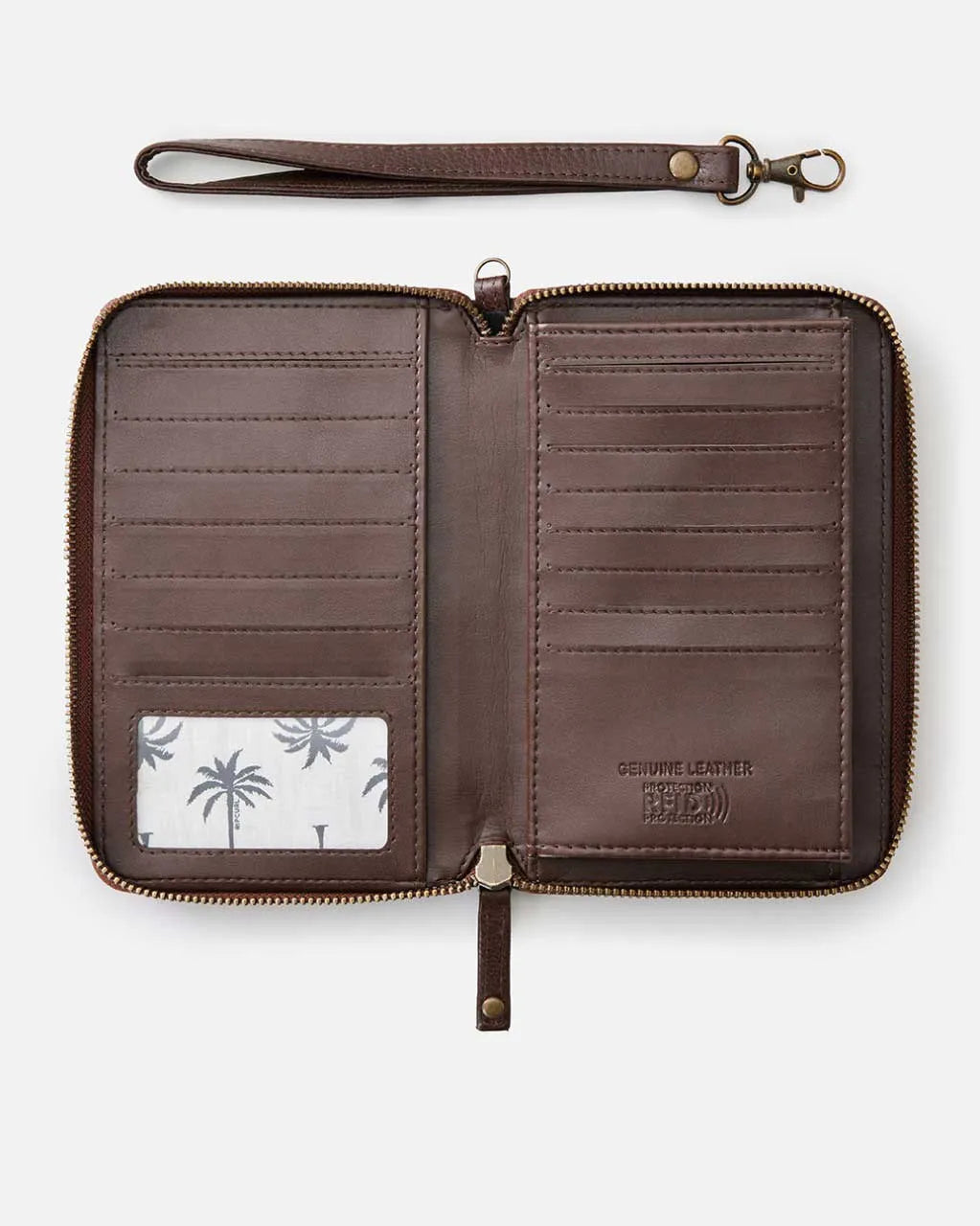 Rip Curl Kroo RFID Oversized Leather Wallet Brown