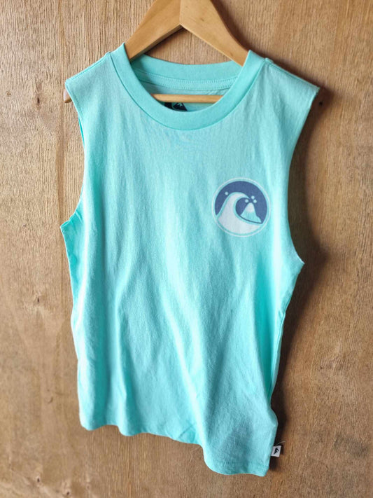 Quiksilver Youth Big Wheels Muscle Singlet Tank Beach Glass 8-16 years