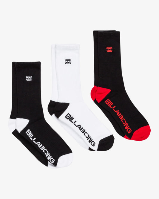 Billabong Bracket Wave 3 Pack Socks