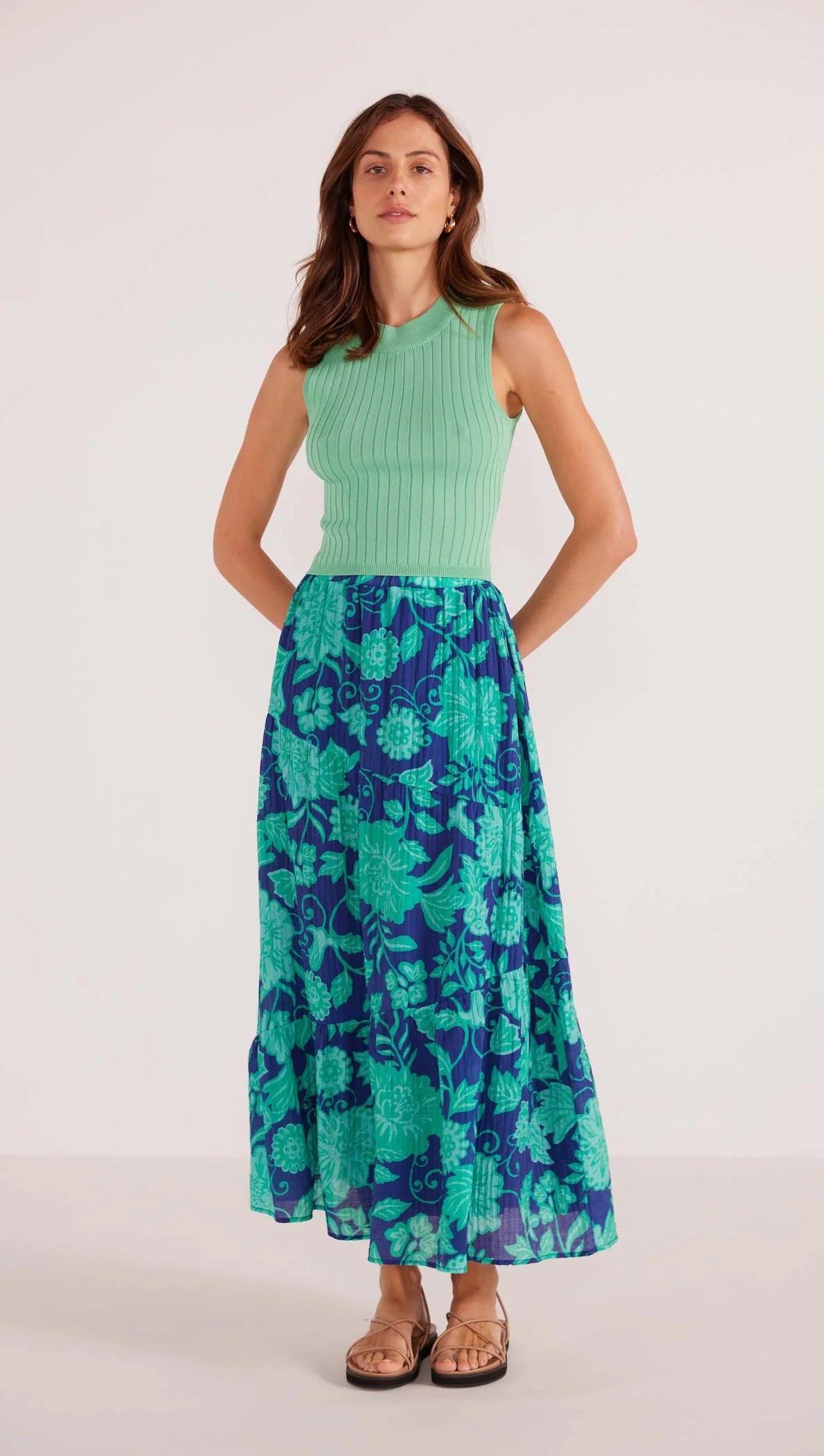 MINK PINK Connie Tiered Midi Skirt