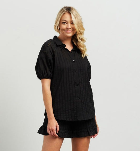 ET ALIA Esme Shirt Black