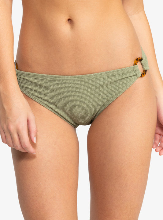 Roxy Essaouira Modeate Coverage Hipster Bikini Pant Oil Green