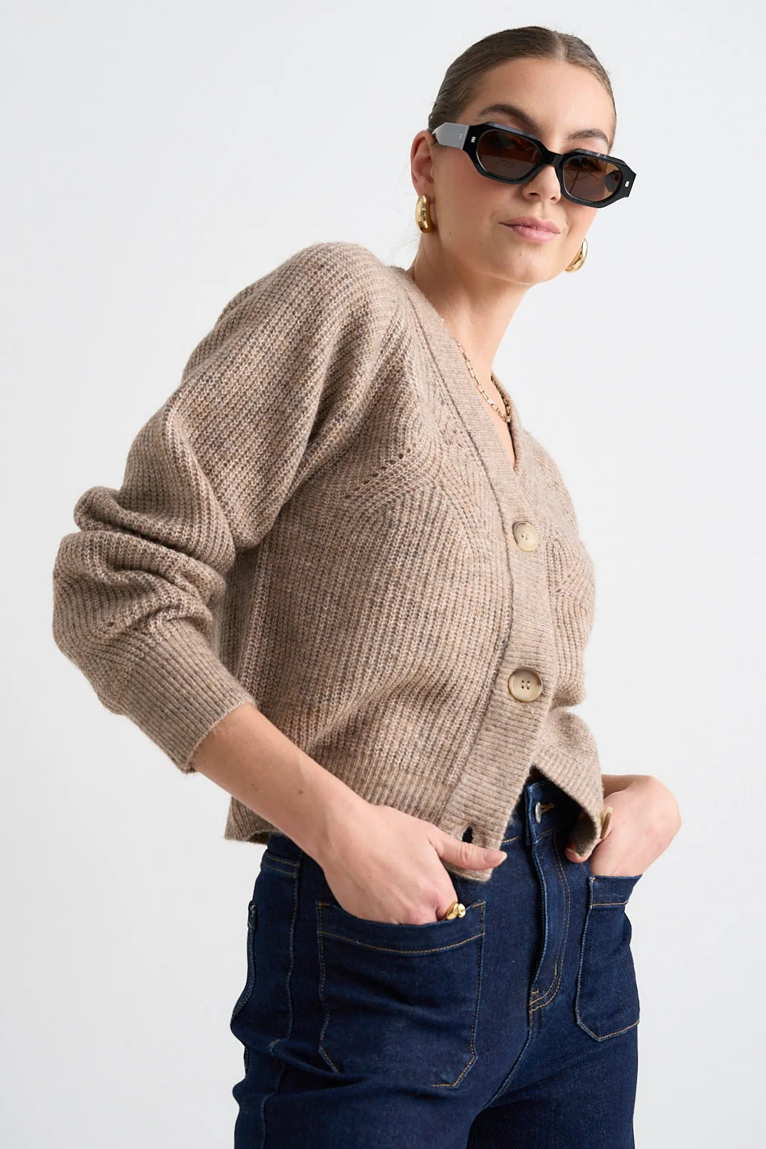 STORIES BE TOLD Essence Fawn Knit Cardigan