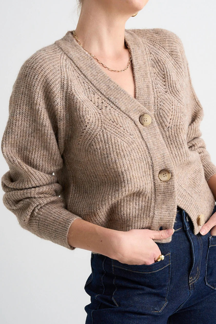 STORIES BE TOLD Essence Fawn Knit Cardigan