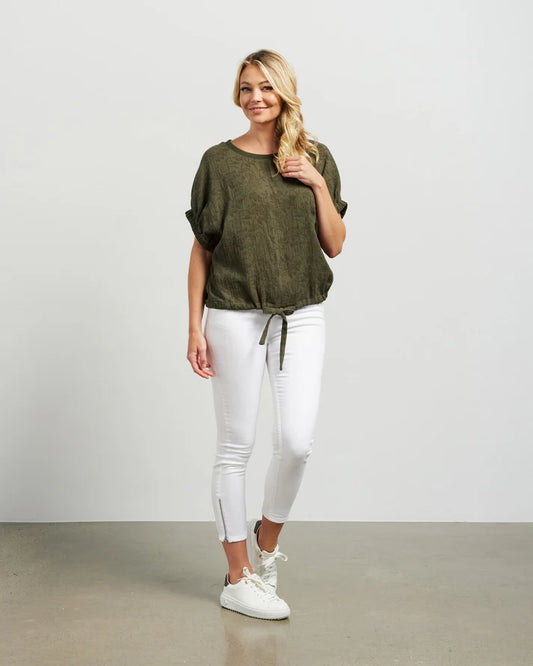 ET ALIA Harlee Top Olive Jaquard