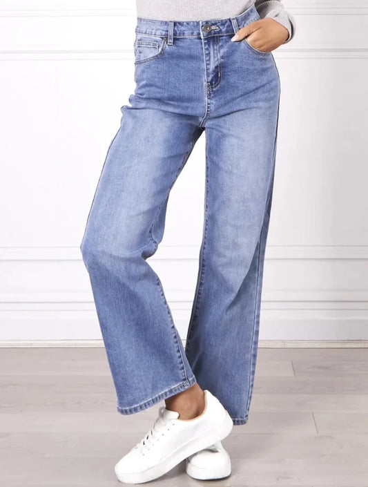 Monoco Demi Wide Leg Jean Blue