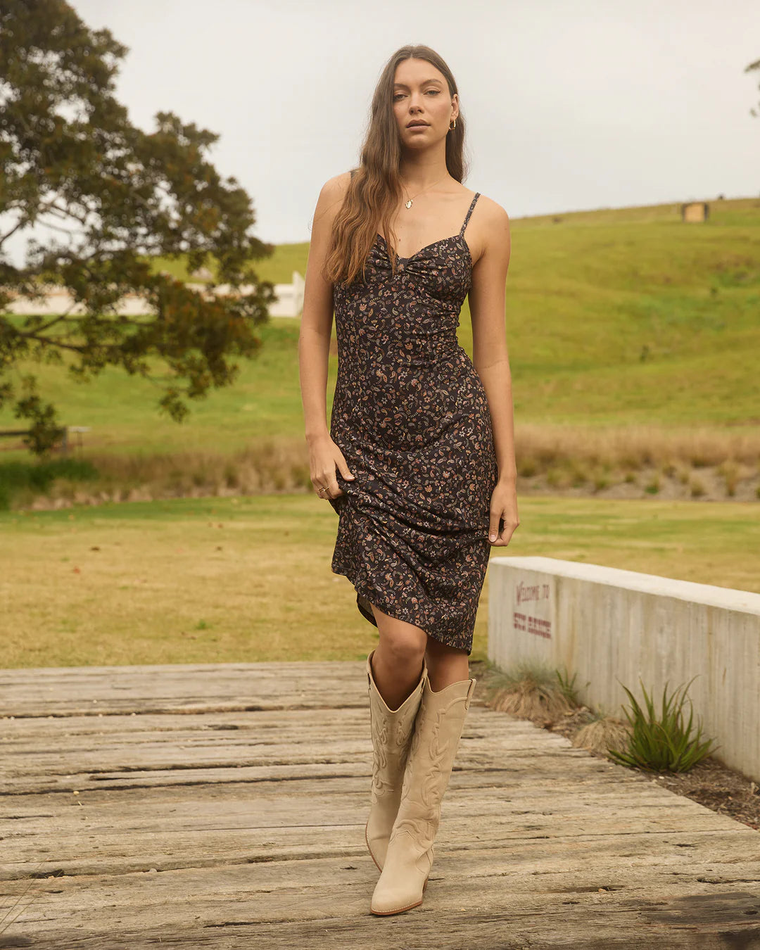 All About Eve Pip Midi Dress