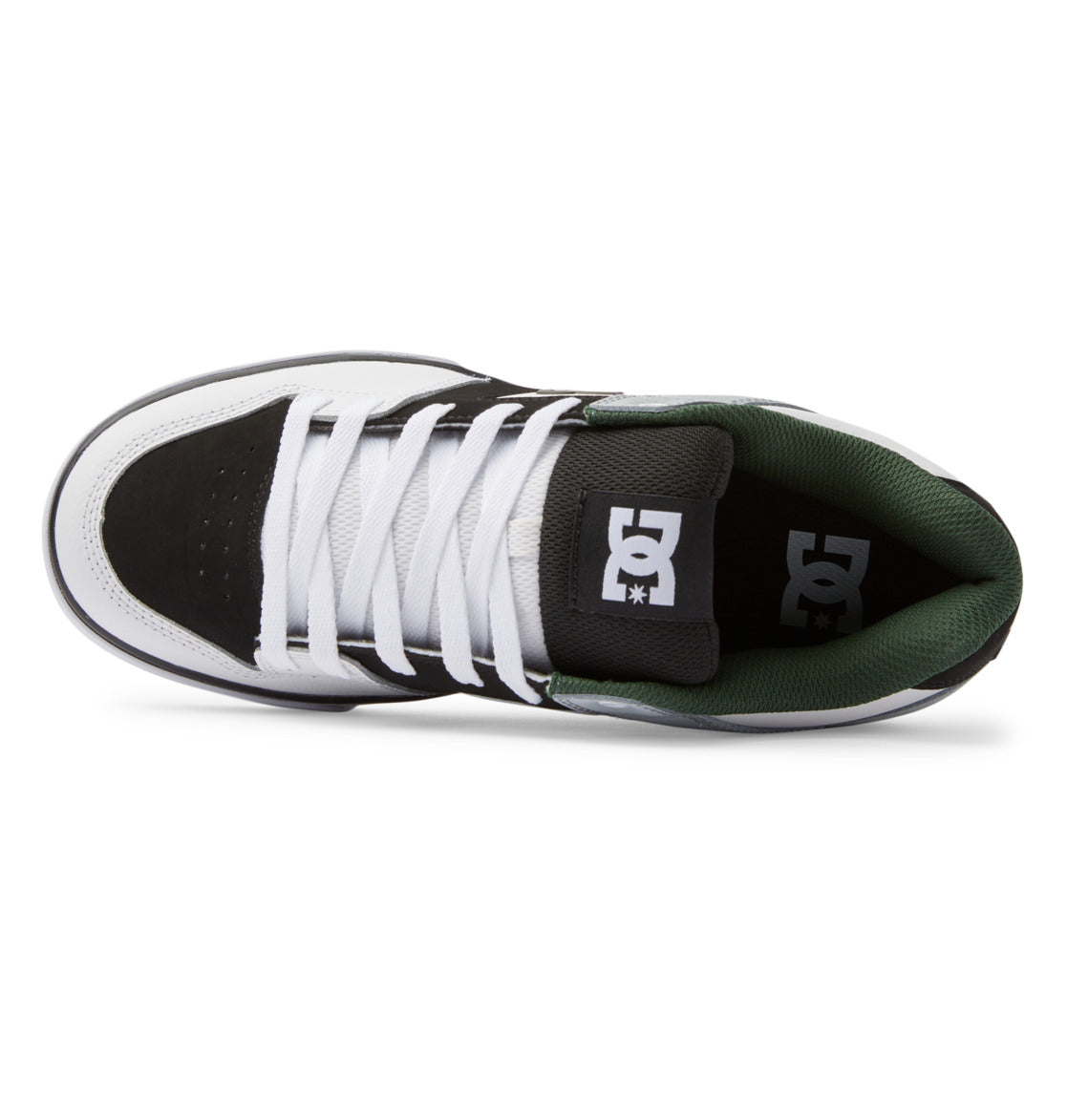 DC SHOES Pure White/Black/Green Shoe