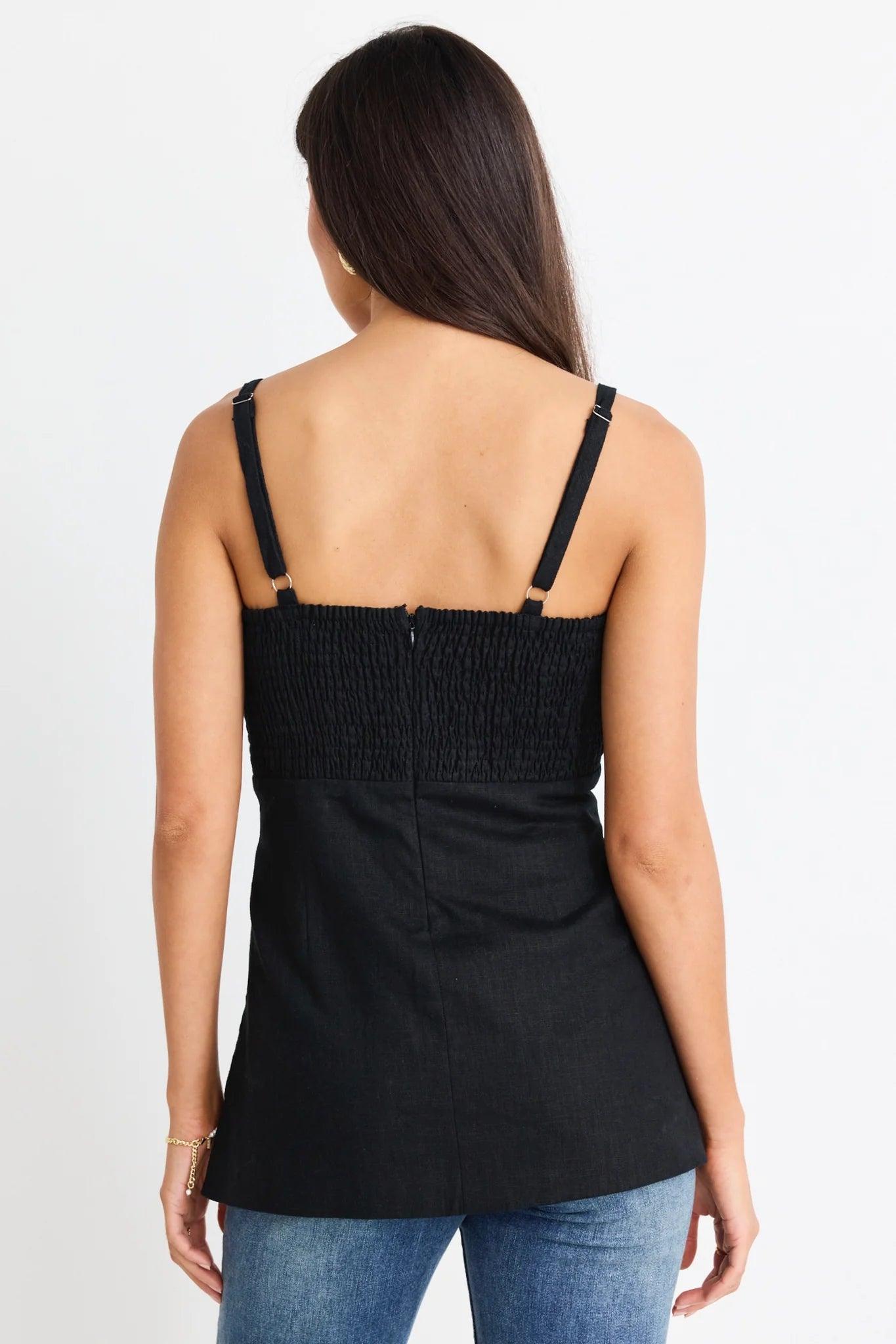 STORIES BE TOLD Sunkissed Split Hem Cami Black