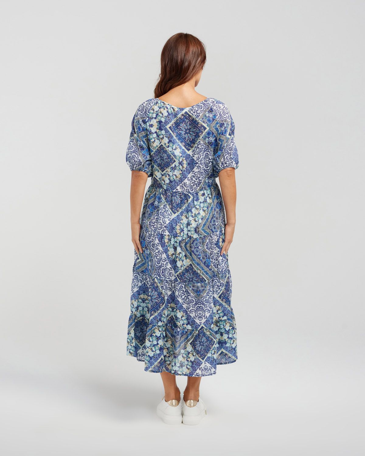 Seduce Vida Dress Blue Patio