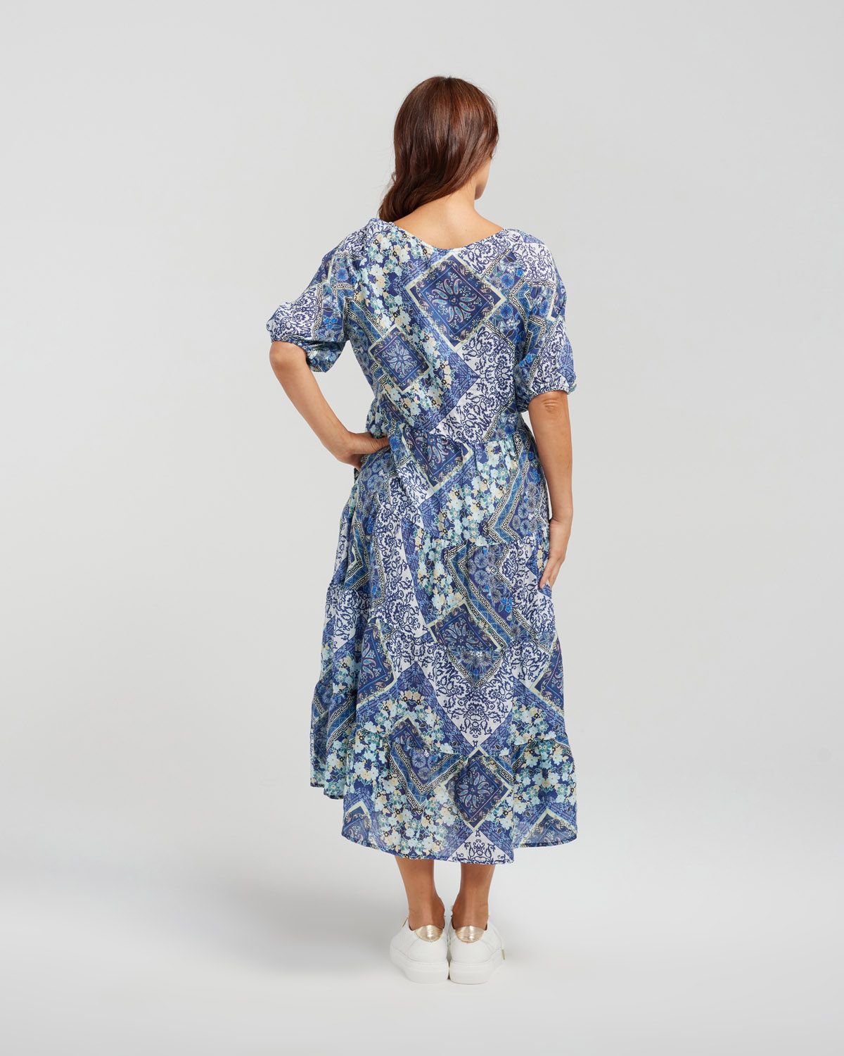 Seduce Vida Dress Blue Patio